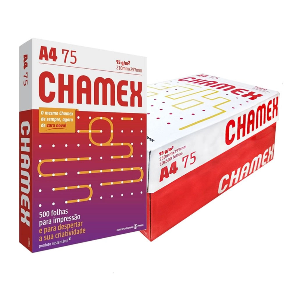 PAPEL A4 75GR CHAMEX 500FLS >